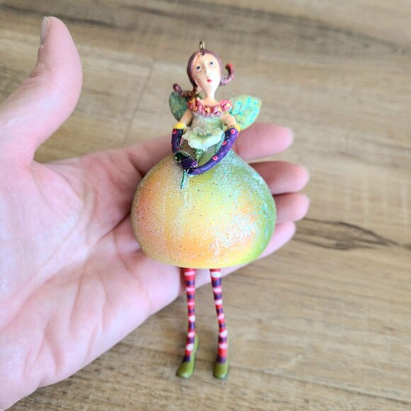 Vintage Department 56 Tutti Frutti Pear Fruit Fairy Angel Christmas decoration. - Picture 2 of 4
